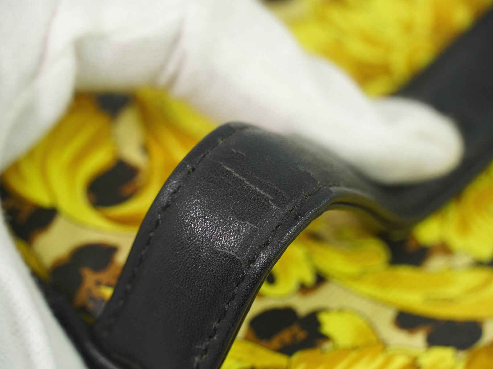 Versace Vanity Hand Bag Canvas and Leather