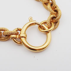 Chanel Vintage CC Pendent Necklace Plated Metal