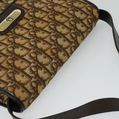 Christian Dior Vintage Trotter Flap Shoulder Bag Canvas