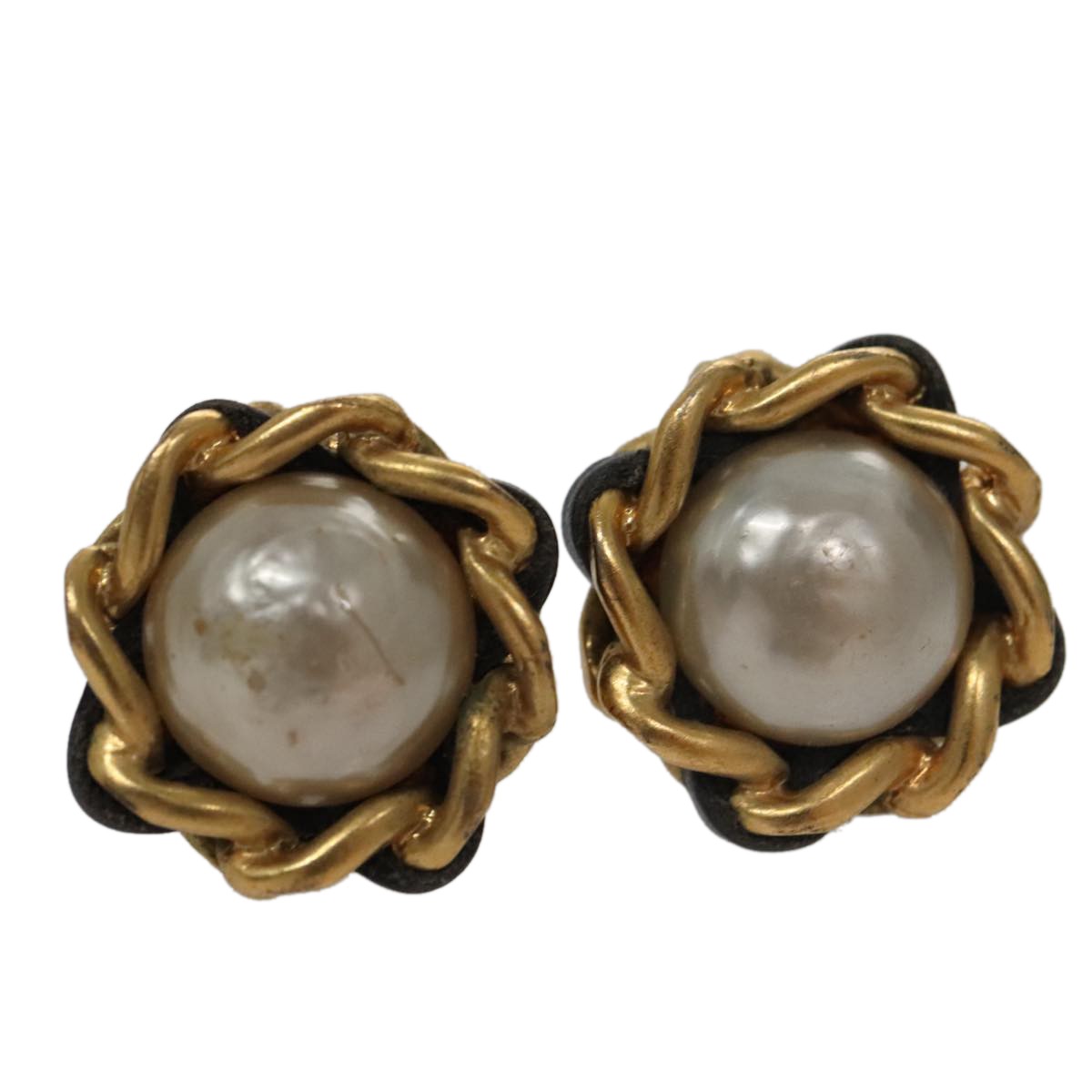 Chanel Vintage CC Clip-On Earrings Metal
