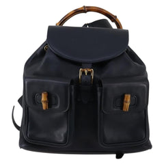Gucci Vintage Bamboo Backpack Leather