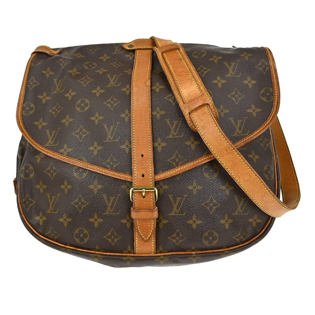 Louis Vuitton Saumur Handbag Monogram Canvas