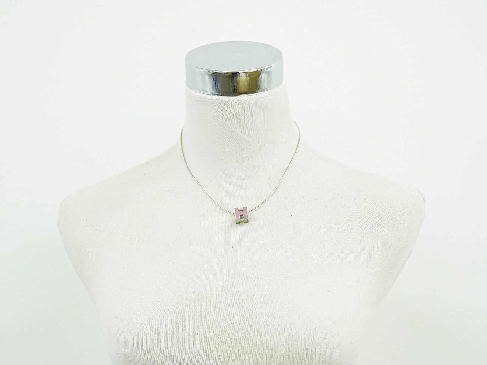 Hermes Cage d'H Pendant Necklace Metal