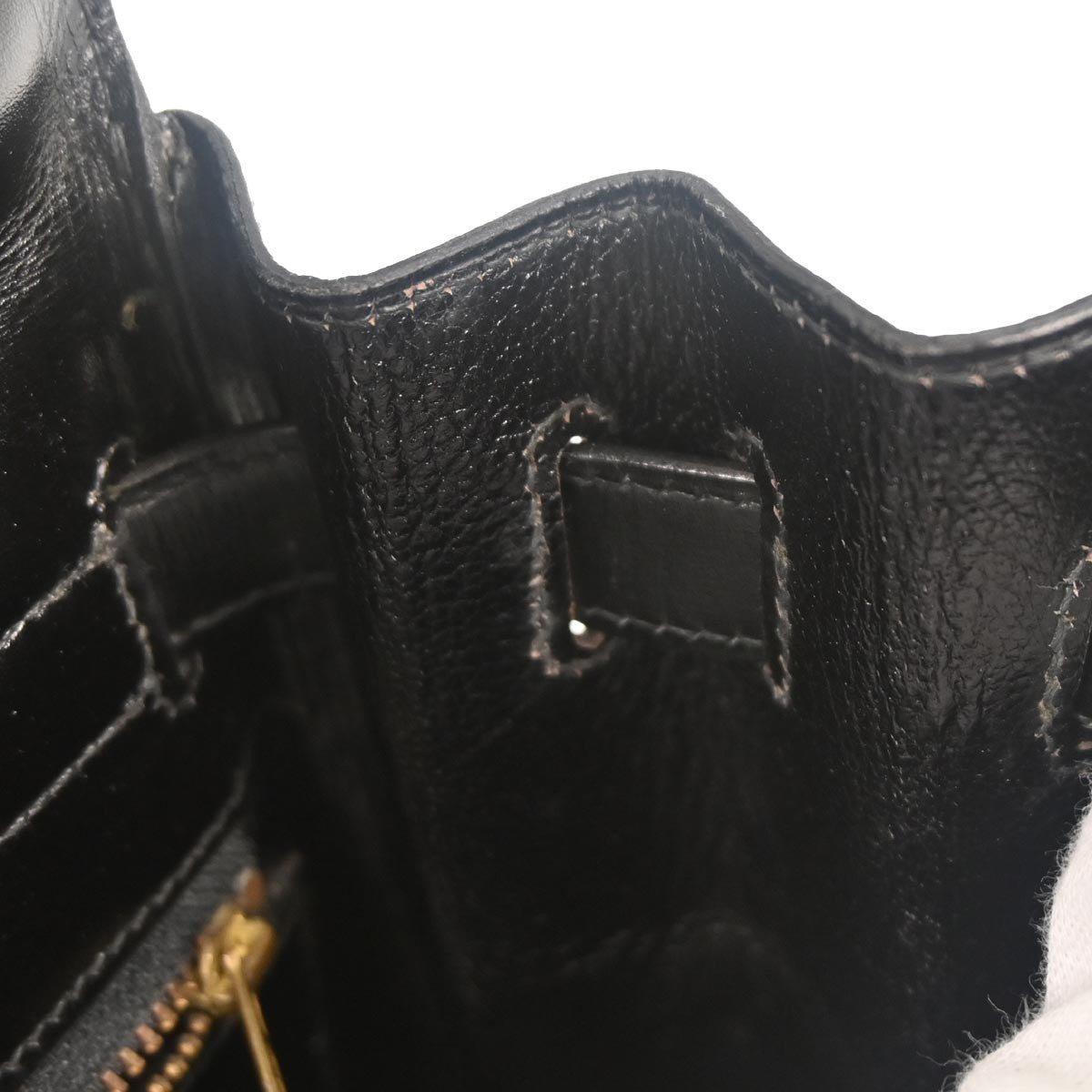 Hermes Kelly Handbag Black Box Calf with Gold Hardware