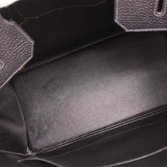 Hermes Birkin Handbag Black Ardennes with Gold Hardware