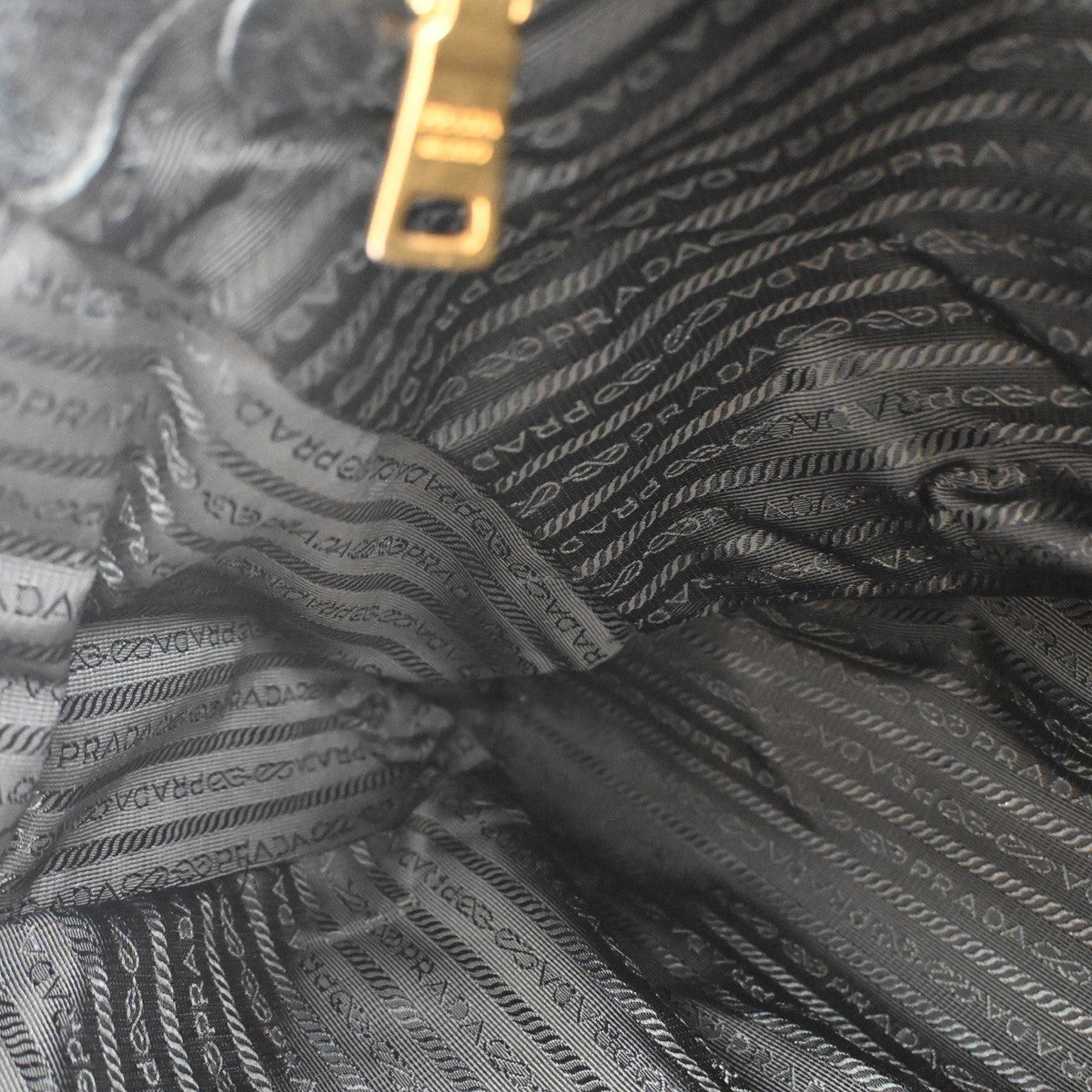 Prada Front Pocket Convertible Tote Leather