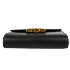 Celine Triomphe Trifold Wallet Leather