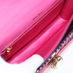 Miu Miu Chain Shoulder Bag Canvas