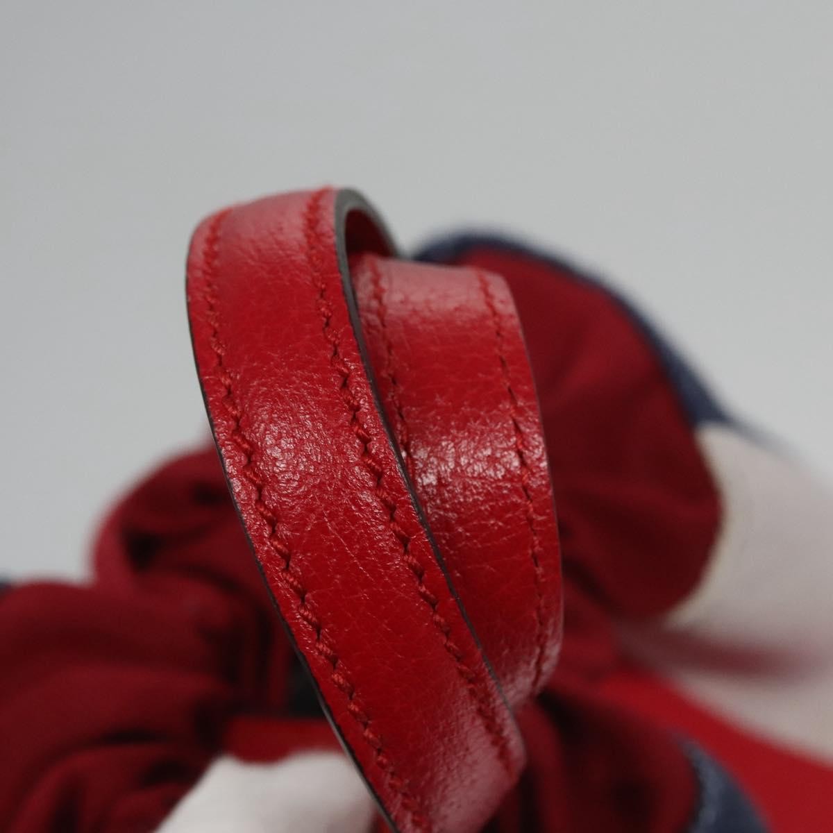 Gucci Logo Drawstring Backpack Striped Canvas