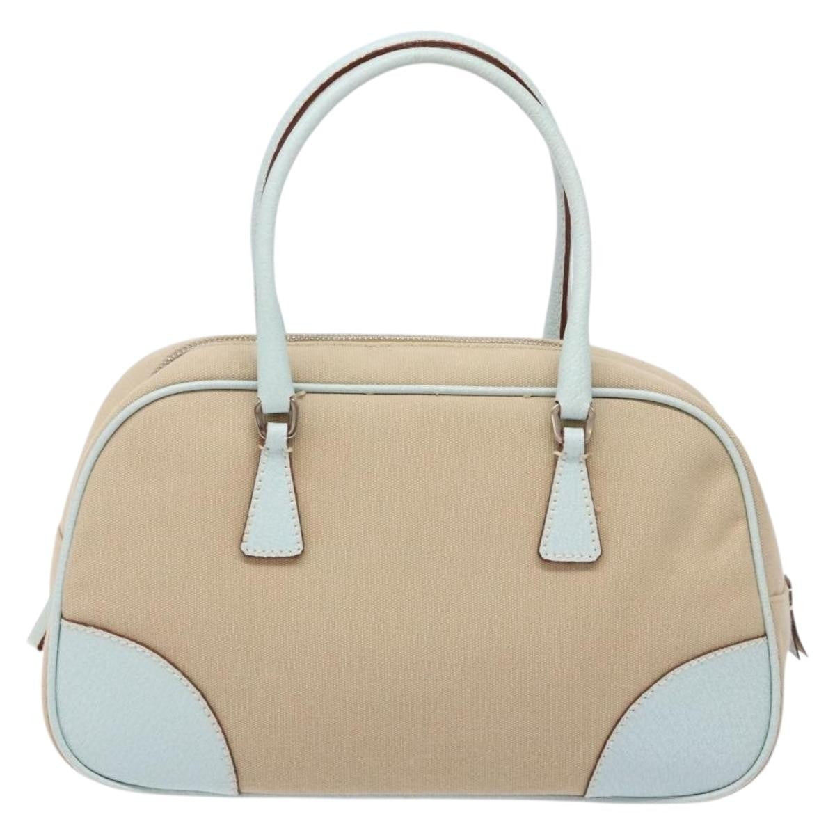 Prada Bauletto Bag Canvas with Leather