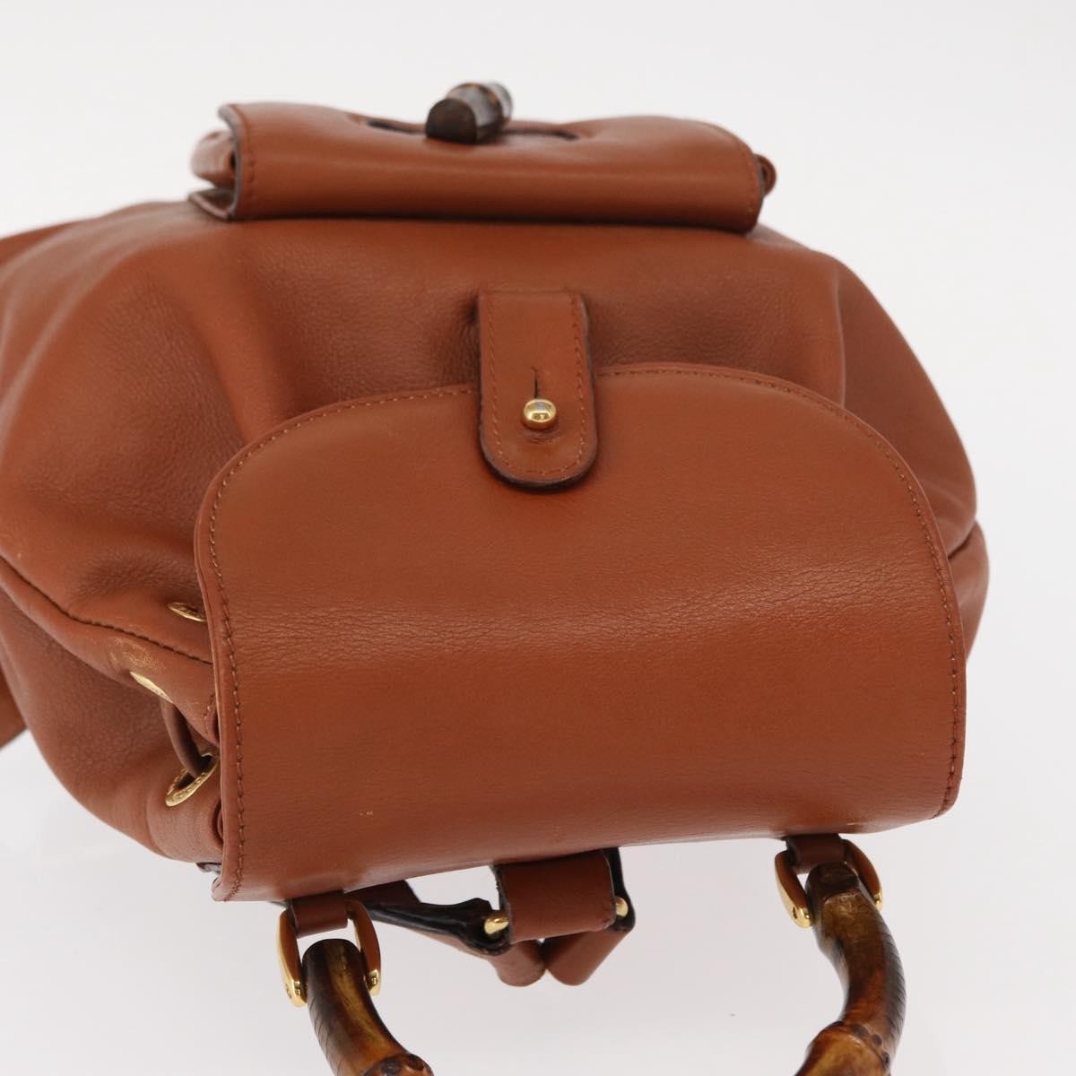 Gucci Vintage Bamboo Backpack Leather