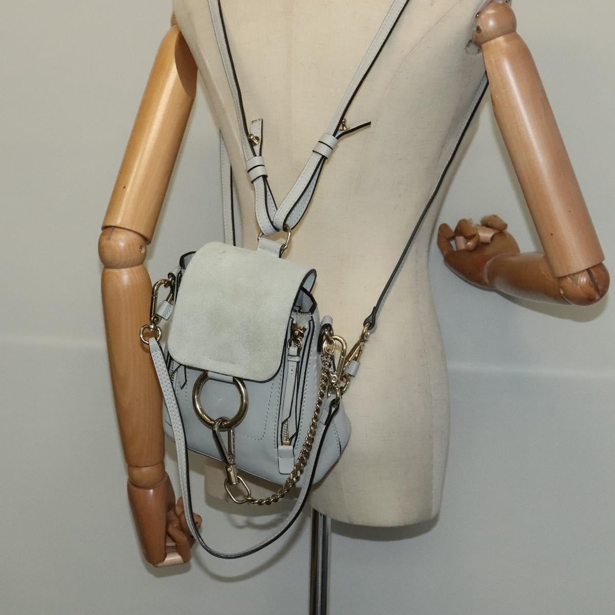 Chloe Faye Backpack Leather and Suede