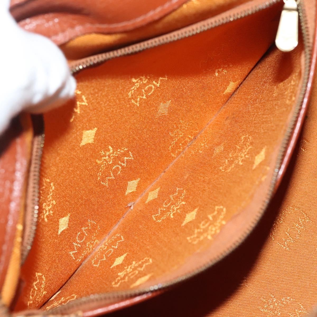 MCM Visetos Handbag Canvas and Leather