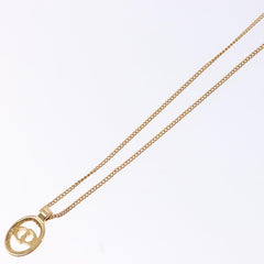 Christian Dior CD Pendant Necklace Gold-plated