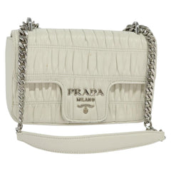 Prada Chain Flap Shoulder Bag Nappa Gaufre