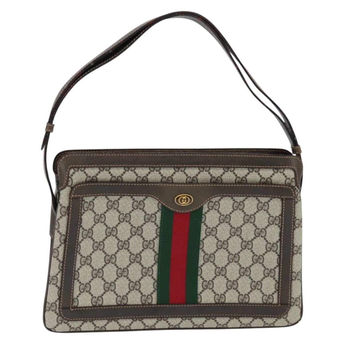 Gucci Ophidia Zip Shoulder Bag GG Coated Canvas