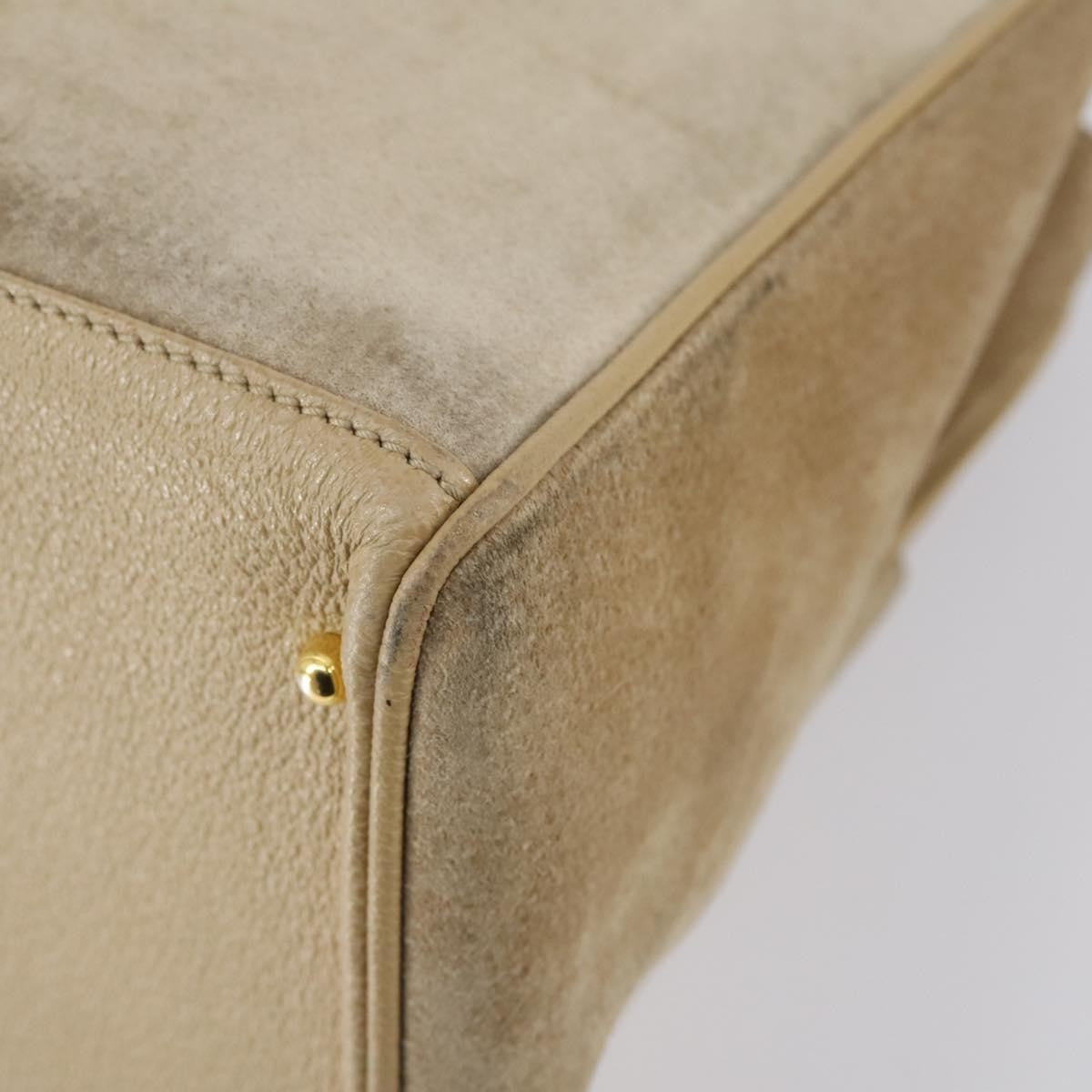 Gucci Vintage Bamboo Handle Bag Suede