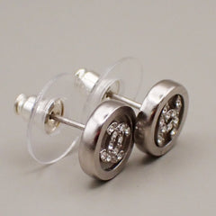 Chanel Vintage Round CC Clip-On Earrings Metal