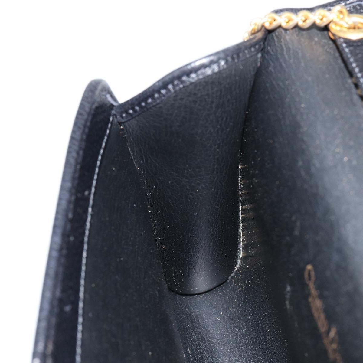 Christian Dior Vintage Chain Flap Shoulder Bag Leather