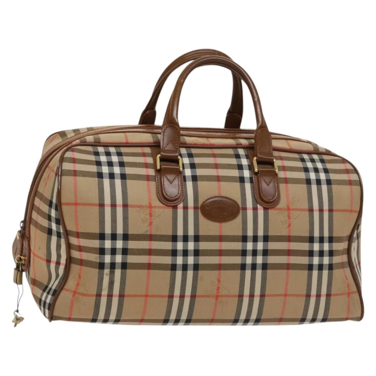 Burberry Vintage Duffle Bag Horseferry Check Canvas