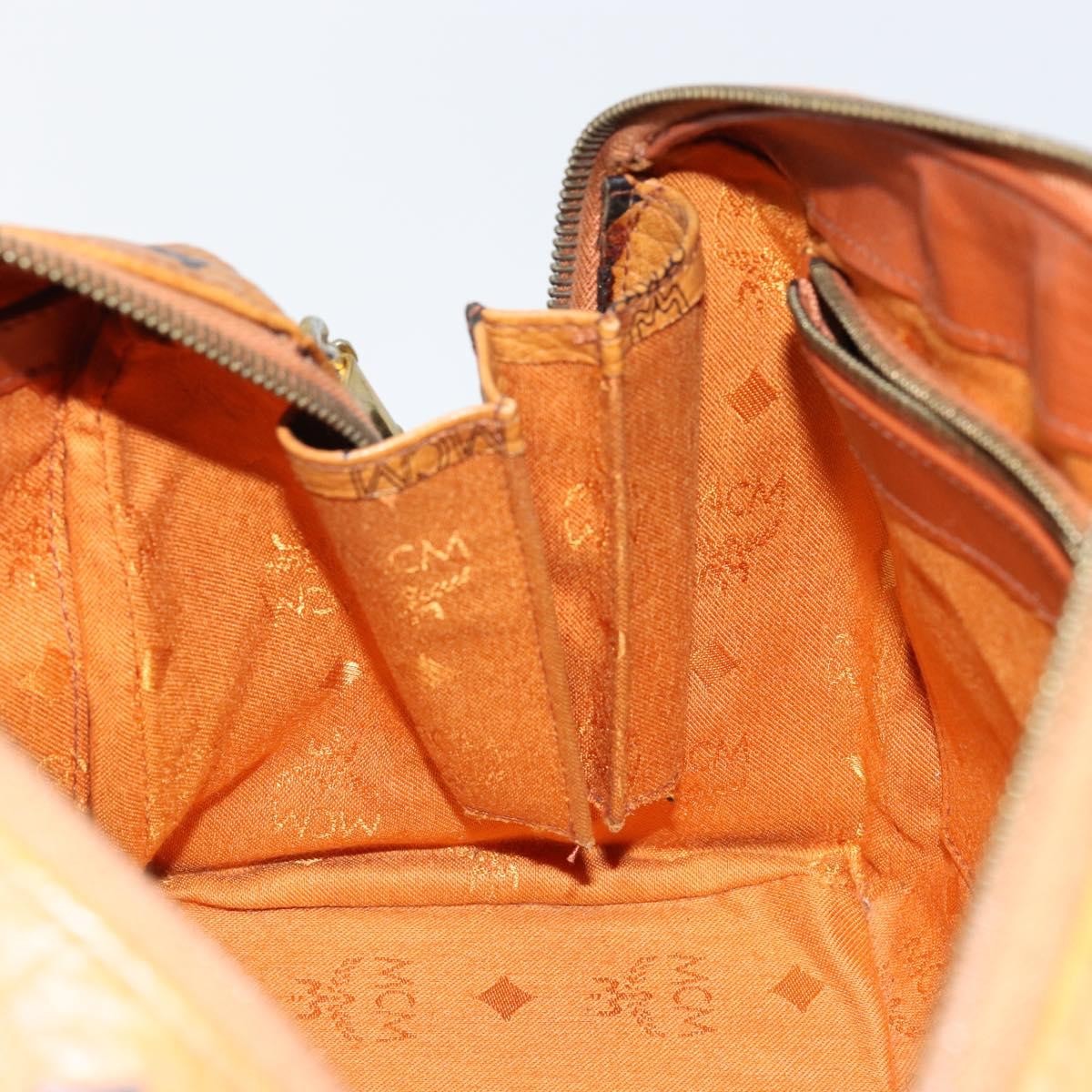 MCM Visetos Handbag Canvas and Leather