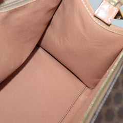 Celine Vintage Macadam Handbag Canvas and Leather