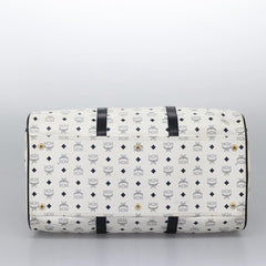 MCM Visetos Handbag Canvas and Leather