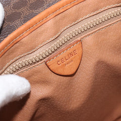 Celine Vintage Macadam Shoulder Bag Canvas and Leather