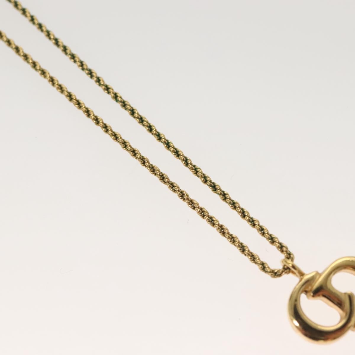 Christian Dior CD Pendant Necklace Metal