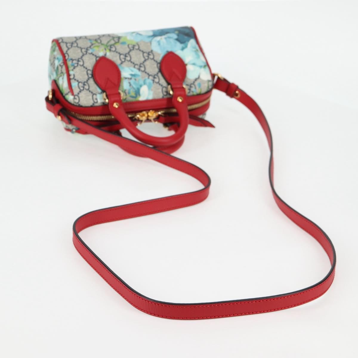 Gucci Convertible Boston Bag Blooms Print GG Coated Canvas