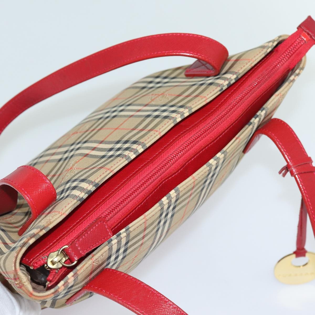 Burberry Nova Check Tote Canvas and Leather