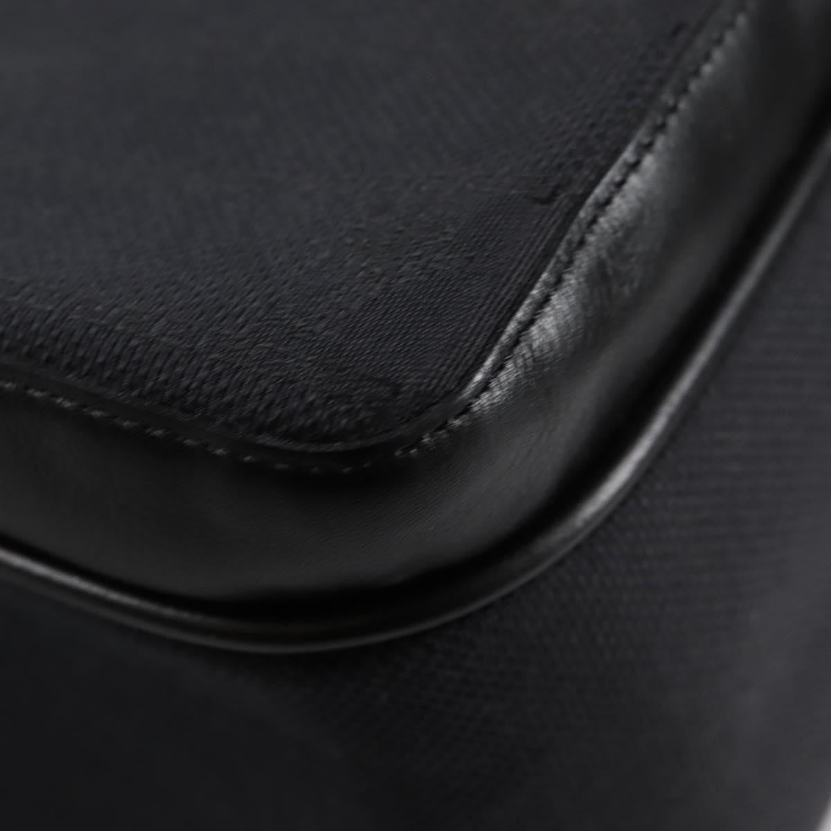 Versace Front Pocket Shoulder Bag Leather and Canvas