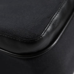 Versace Front Pocket Shoulder Bag Leather and Canvas