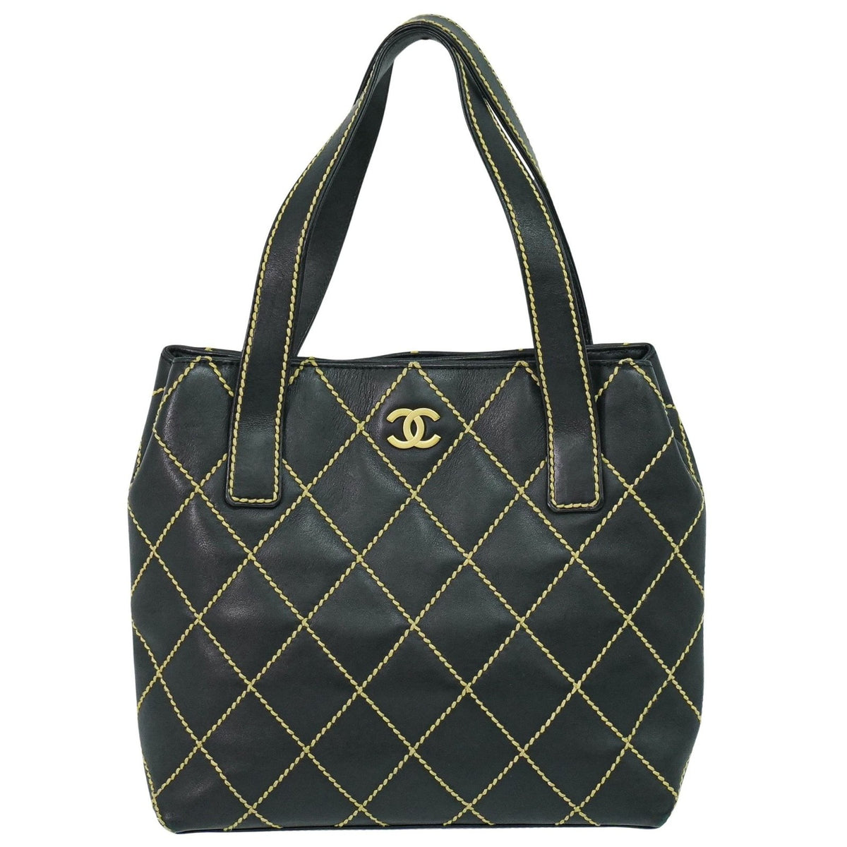 Chanel Surpique Tote Quilted Leather
