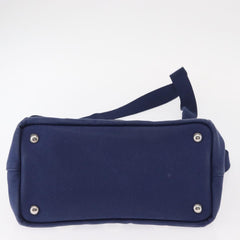 Prada Canapa Convertible Tote Grommet Embellished Canvas