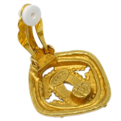 Chanel CC Rhombus Clip-On Earrings Metal
