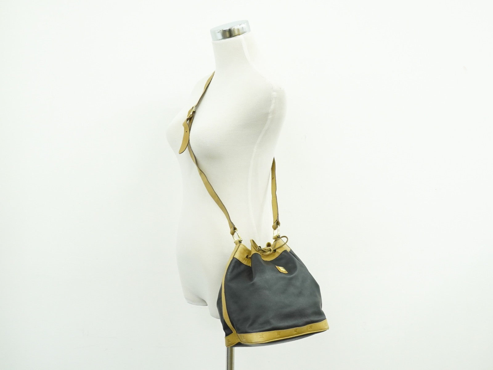 Celine Triomphe Drawstring Bucket Bag Leather