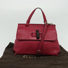 Gucci Bamboo Daily Top Handle Bag Leather