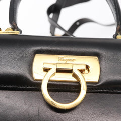 Salvatore Ferragamo Convertible Top Handle Bag Leather