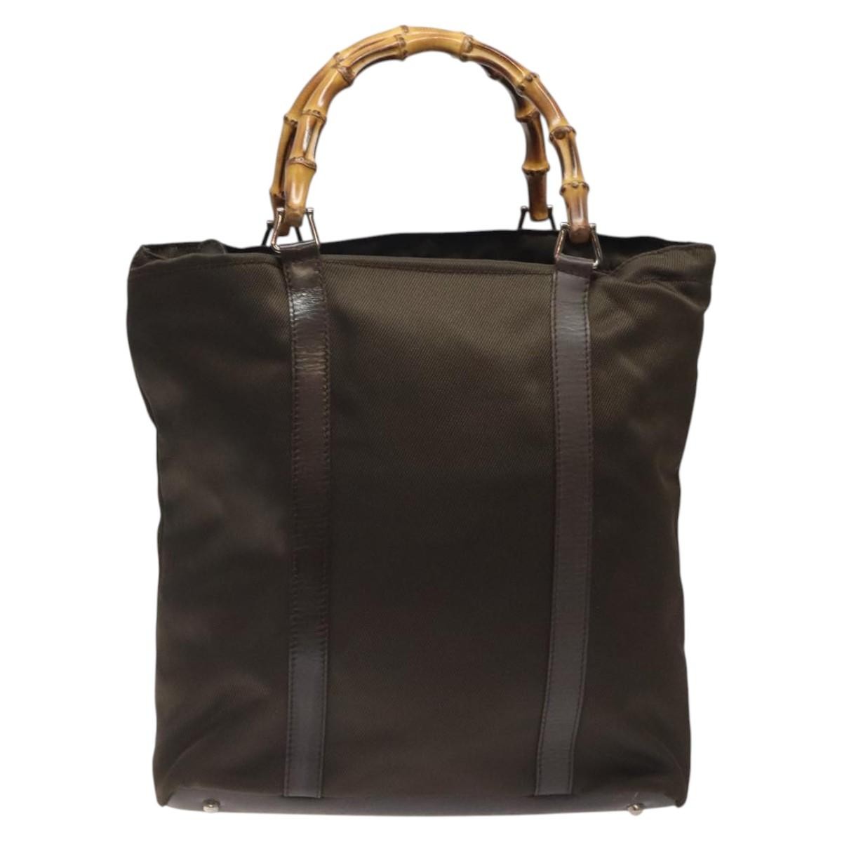 Gucci Vintage Bamboo Handle Tote Nylon