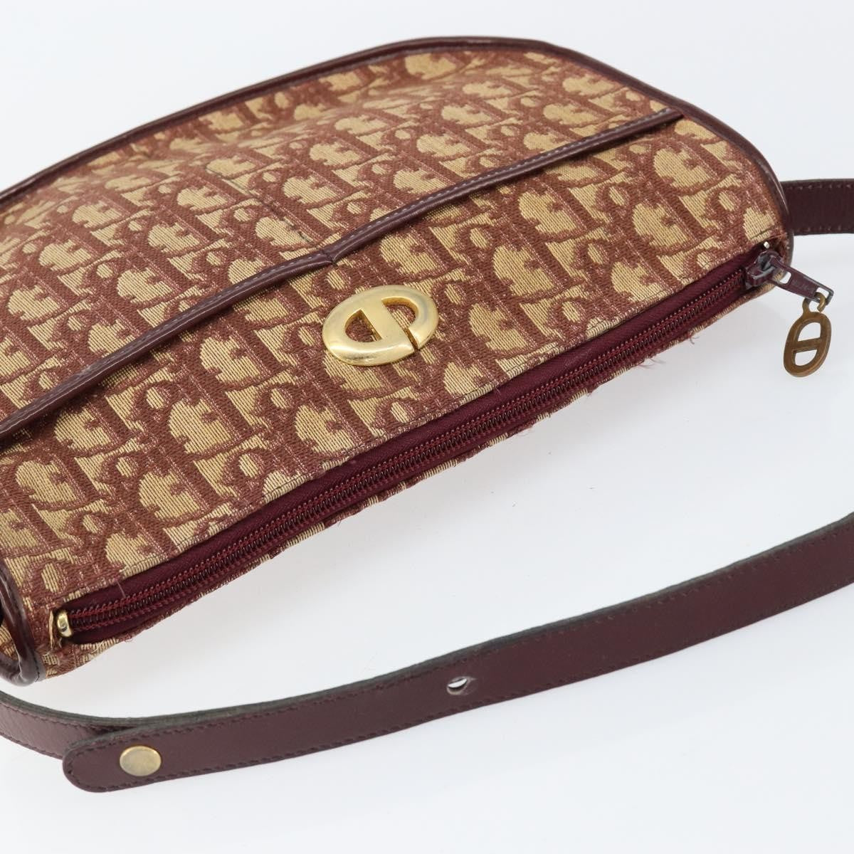 Christian Dior Vintage Trotter Shoulder Bag Canvas