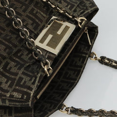 Fendi Mia Tote Metallic Zucca Canvas