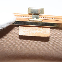 Christian Dior Vintage Honeycomb Zip Pouch Coated Canvas