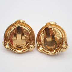 Chanel CC Round Earrings Metal
