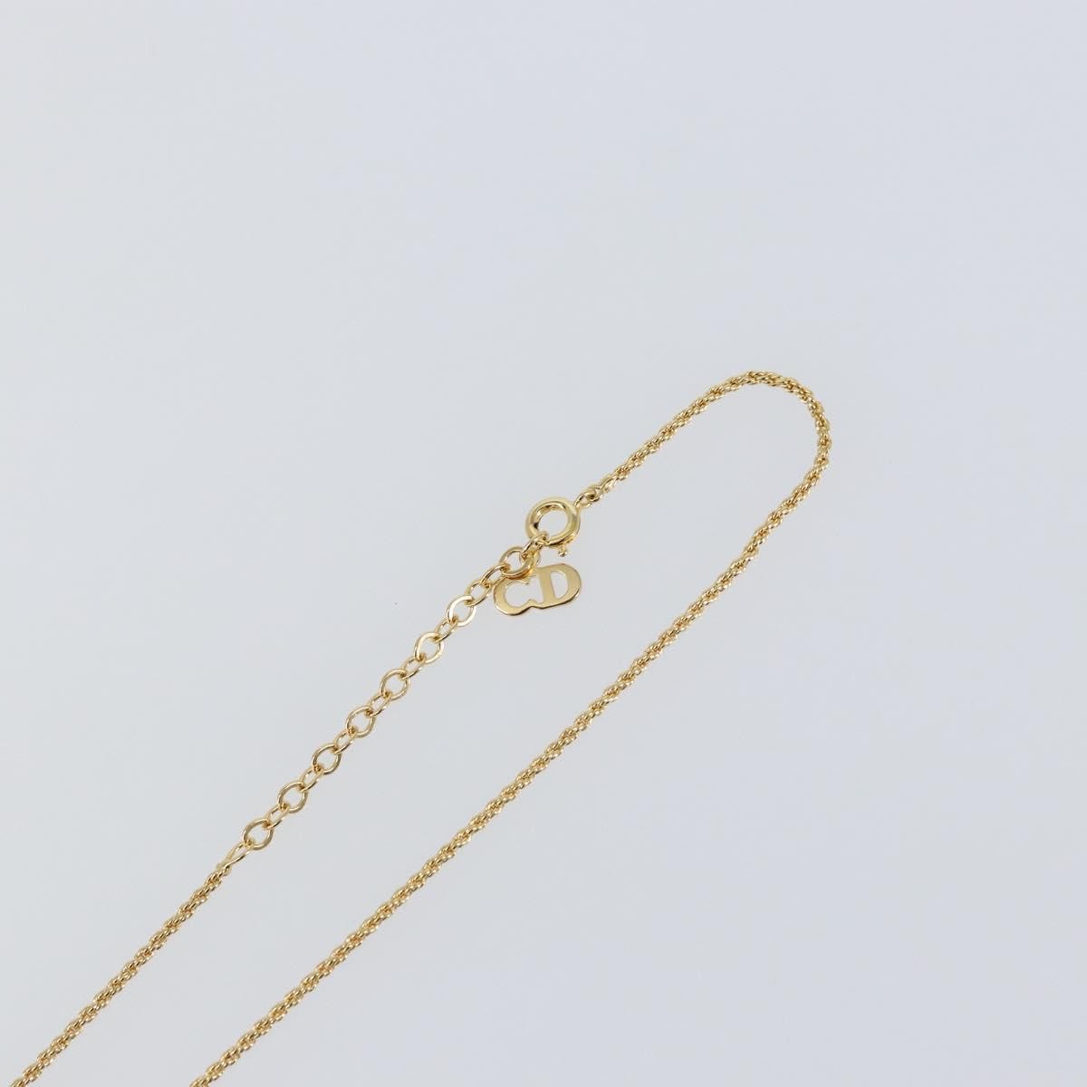 Christian Dior CD Pendant Necklace Metal