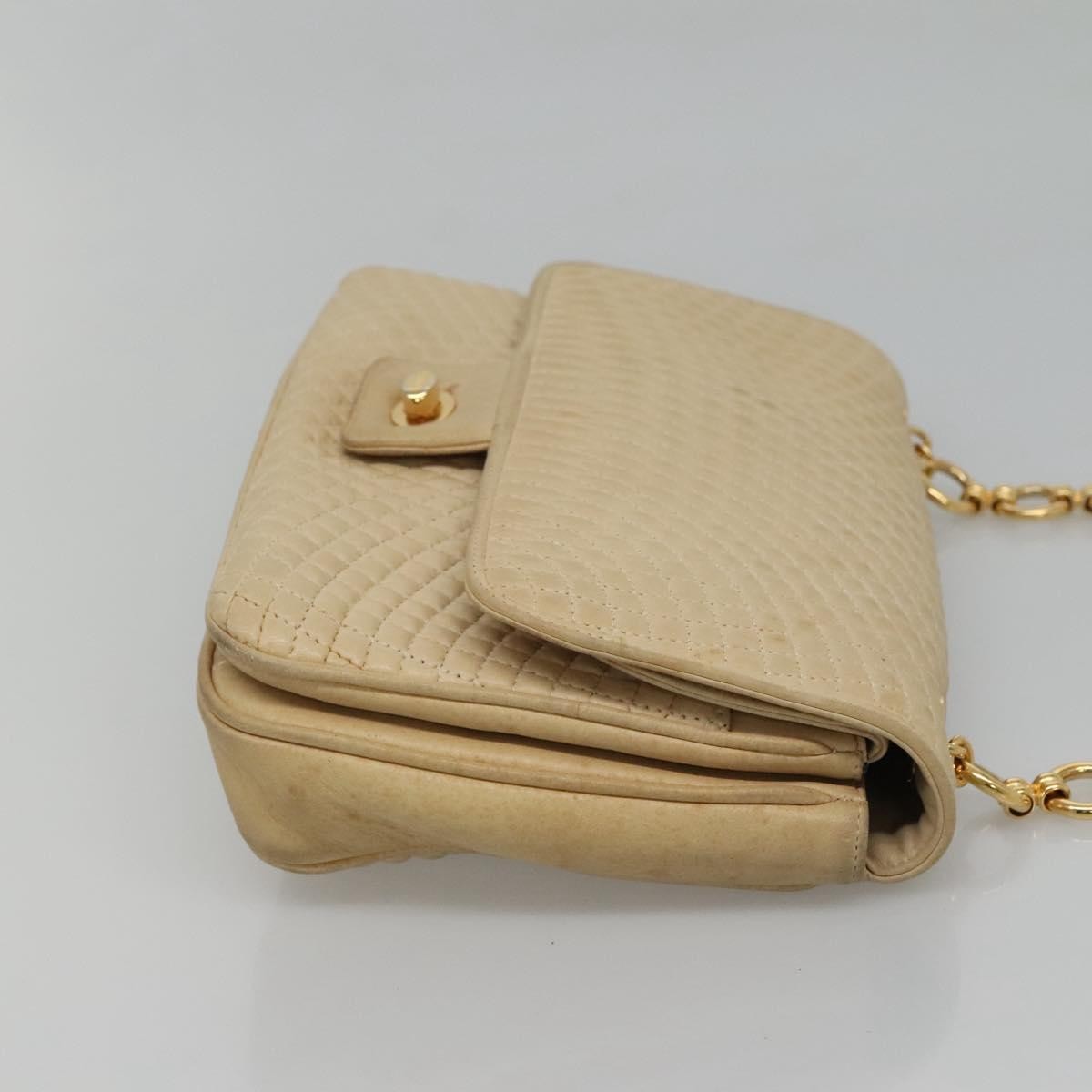 Bally Vintage Chain Shoulder Bag Quilted Leather