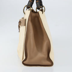 Gucci Bamboo Front Pocket Tote Canvas