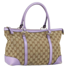 Gucci Lovely Heart Interlocking G Tote GG Canvas