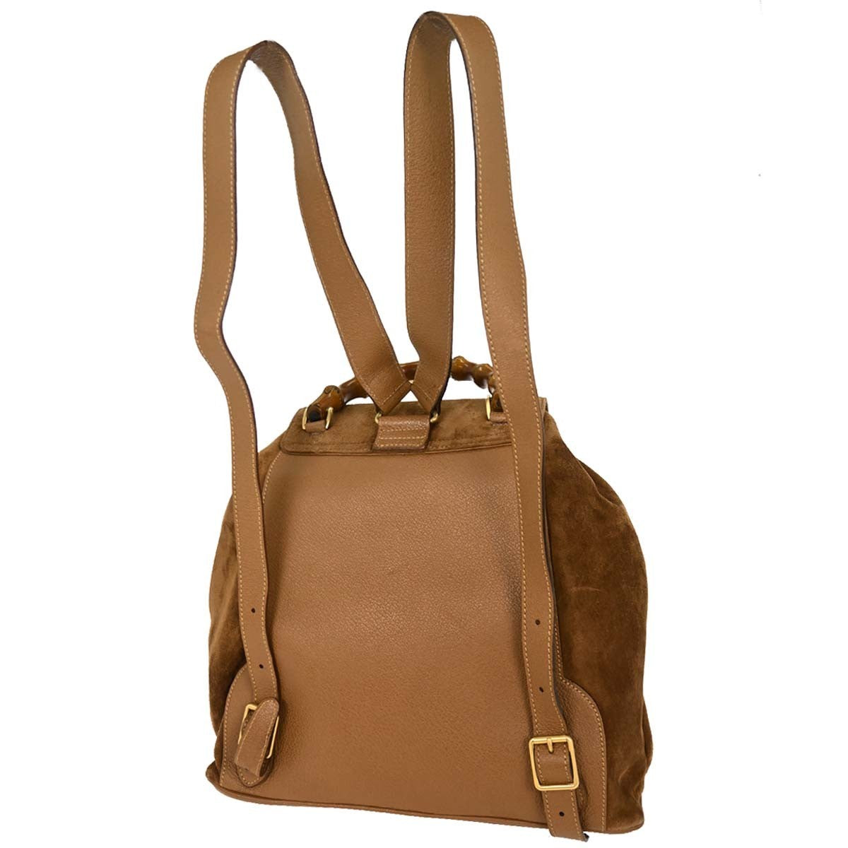 Gucci Vintage Bamboo Backpack Suede
