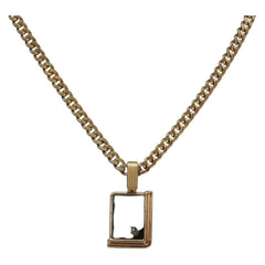 Christian Dior CD Pendant Necklace Gold-plated
